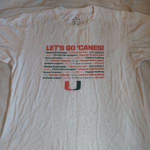 Let's go canes adidas tee shirt